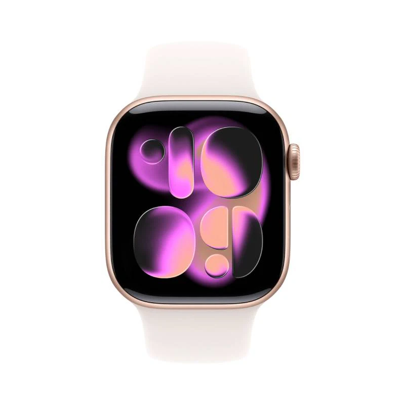 Apple Watch Series 11 GPS 46mm Aluminium Rose Gold M/L Sport Band (Rubber) Light Blush - New (sealed)
