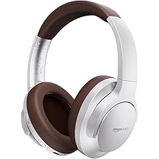 Basics Pro Series Wireless Noise Cancelling ANC Over-Ear Headphones (Silver)